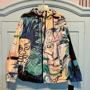 NWT Members Only Jean-Michel Basquiat Windbreaker Jacket, Size Large